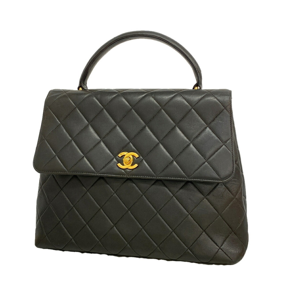 Chanel Matelassé Lambskin Handbag, Black, Women's, P3452516